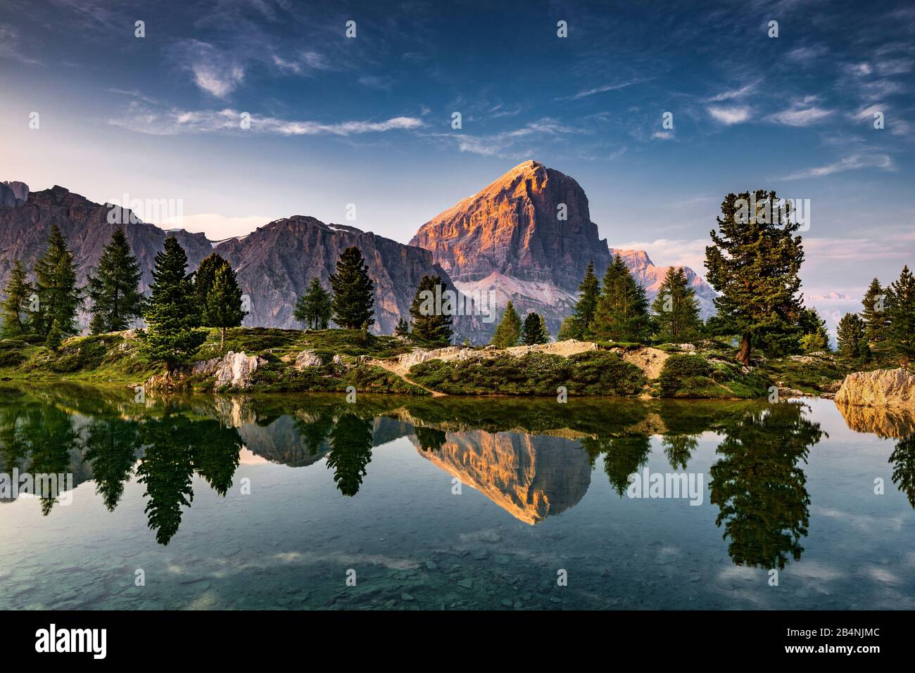 Lago Limides, Pass Falzarego, Dolomites, South Tyrol, Italy Stock Photo