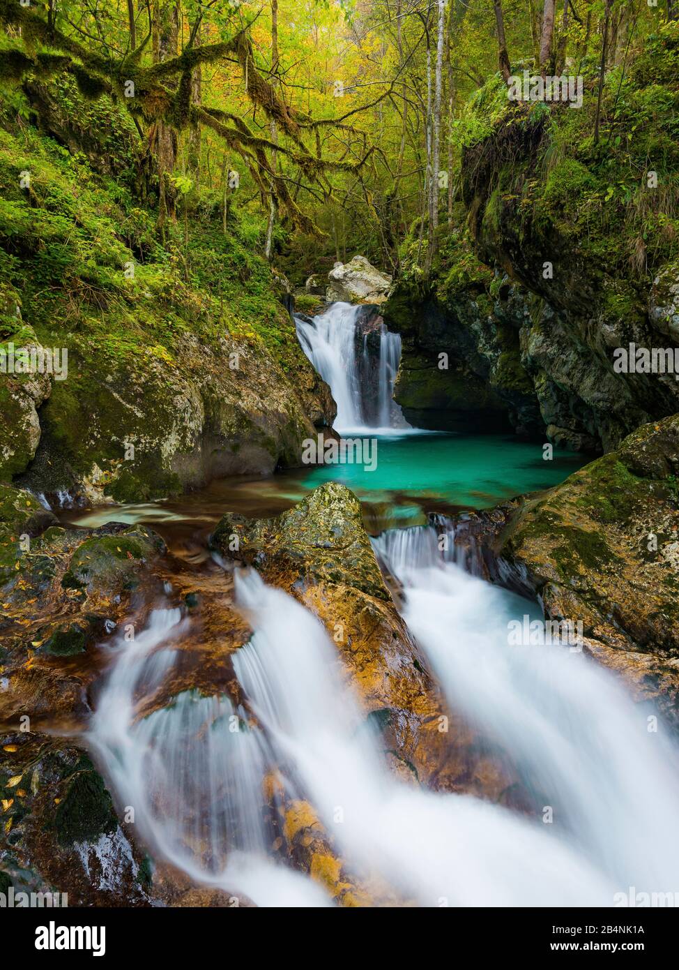 Lepenjica stream, Soca Valley, Slovenia Stock Photo
