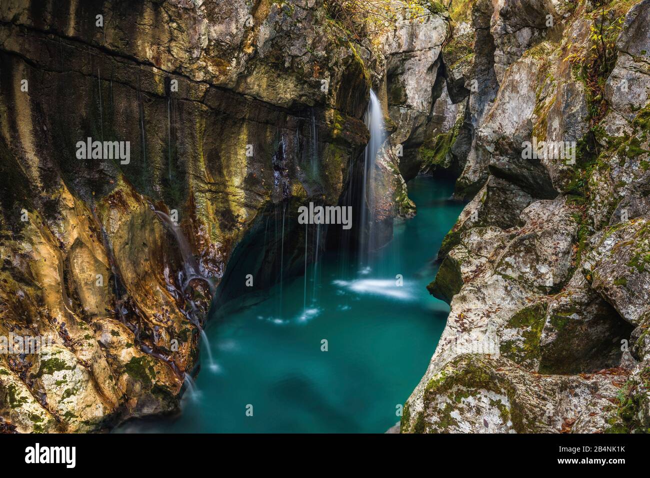 Great Soca Troughs, Soca River, Soca Valley, Slovenia Stock Photo