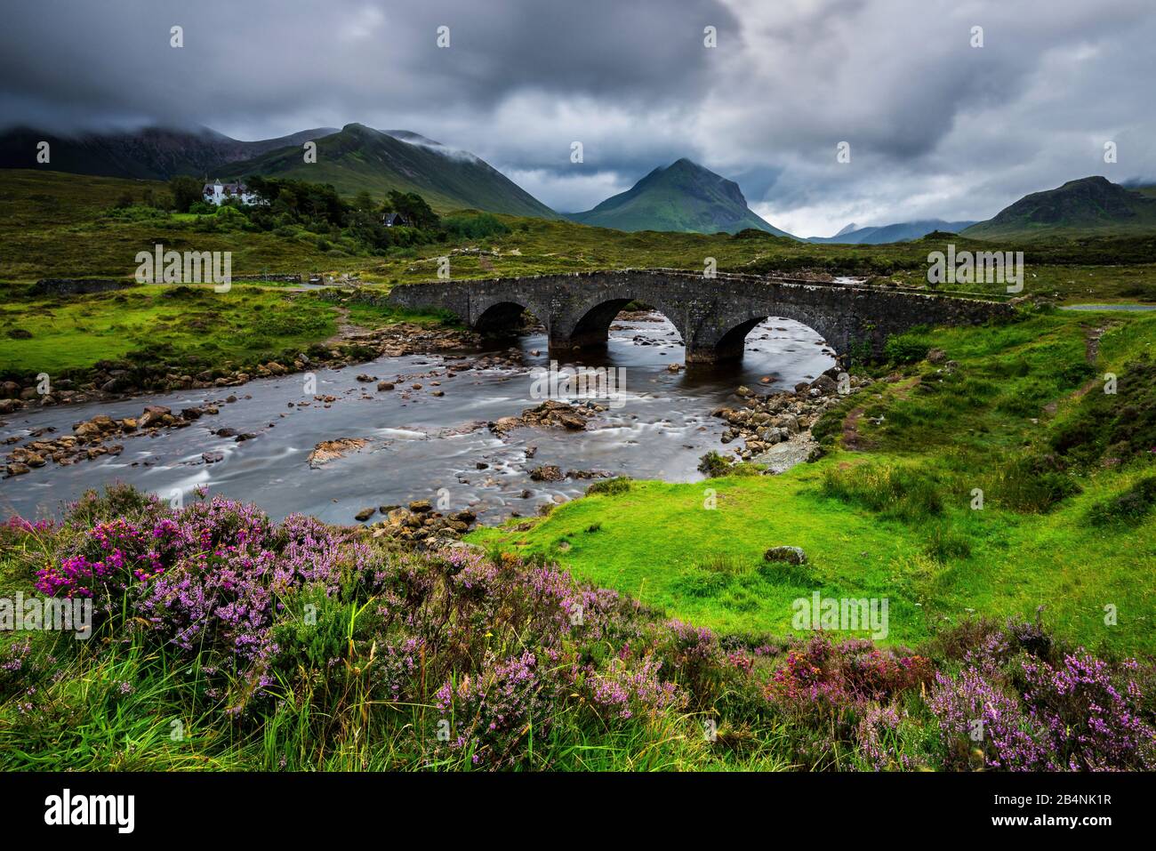 Sligachan old Bridge, Bridge, Isle of Skye, Scotland Stock Photo