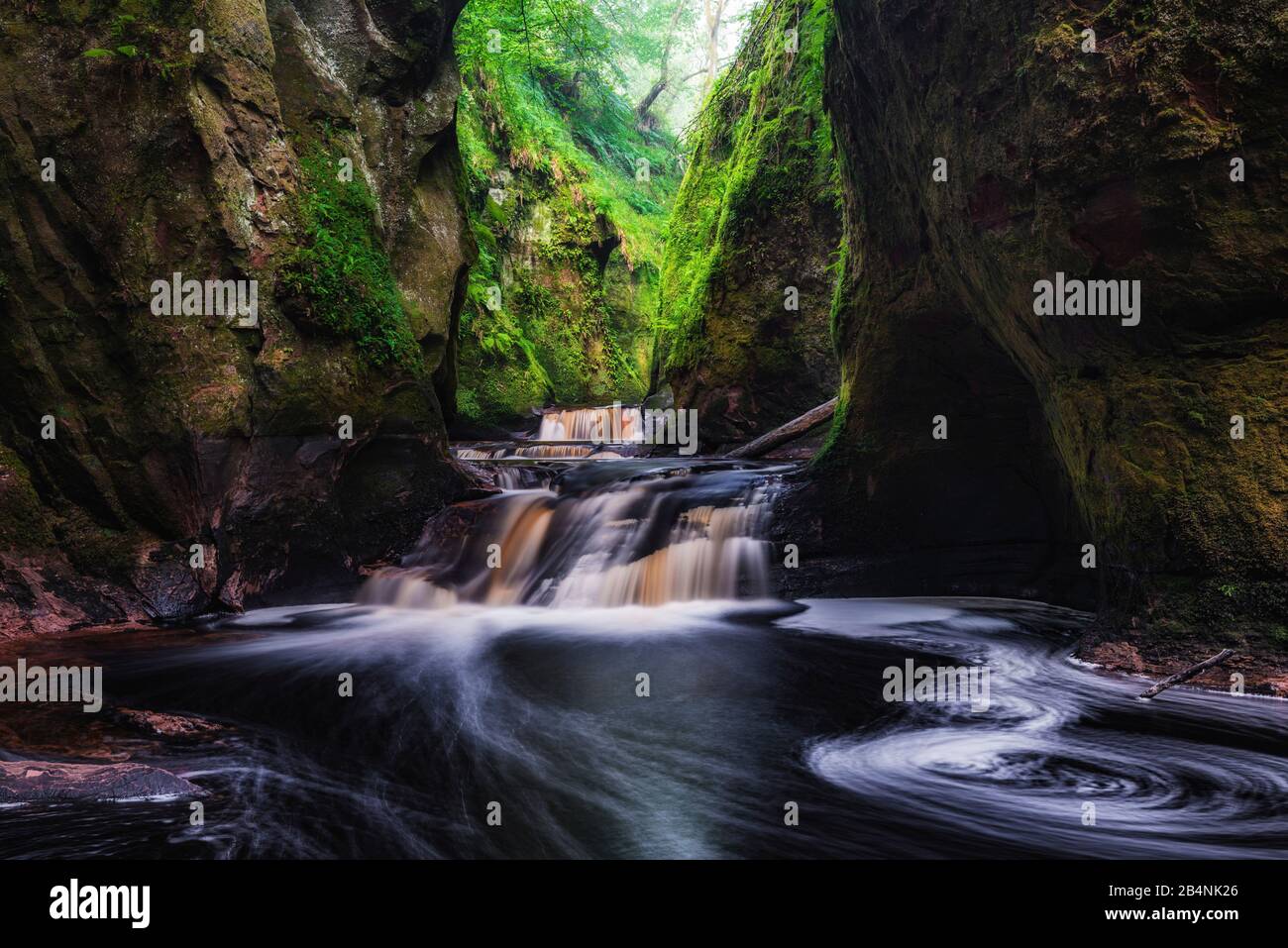 Finnich Glen near Loch Lomond National Park, Scotland Stock Photo