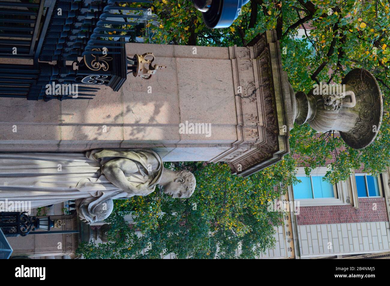 Stone statue at Columbia University in New York City Stock Photo