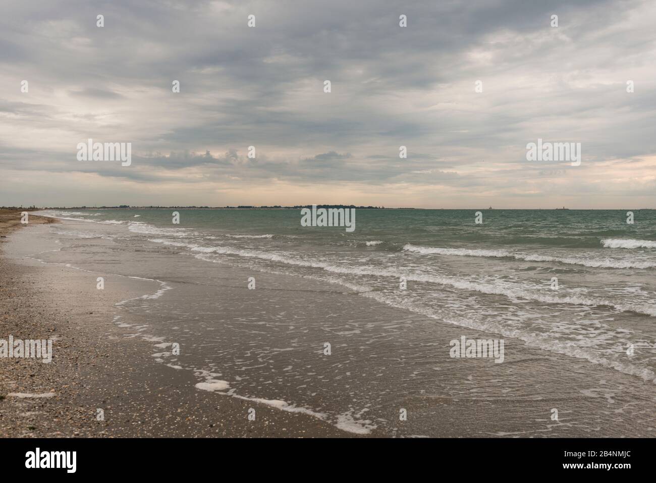 Venice Lido beach, spring, sea Stock Photo