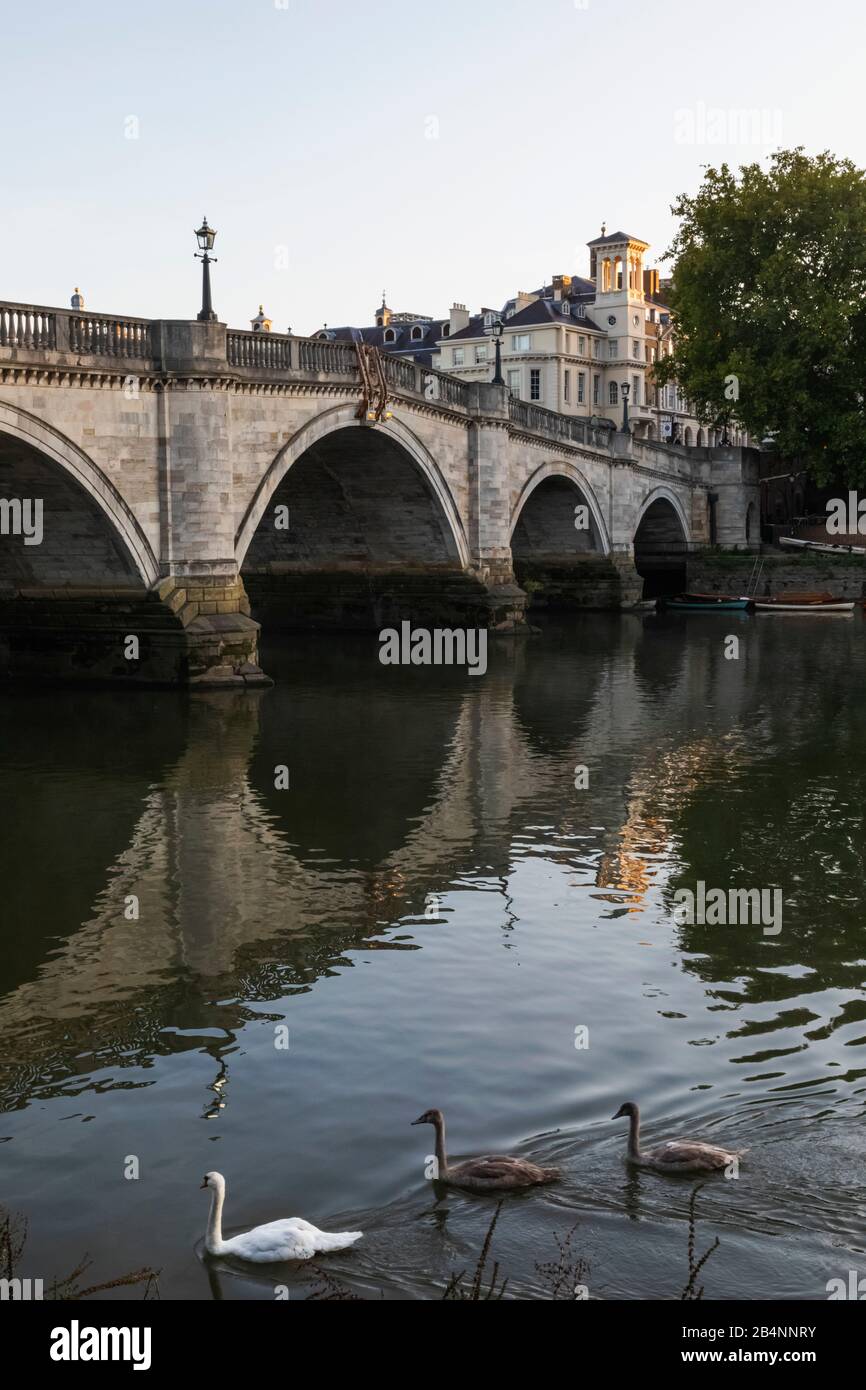 England, London, Richmond, Richmond Bridge Stock Photo