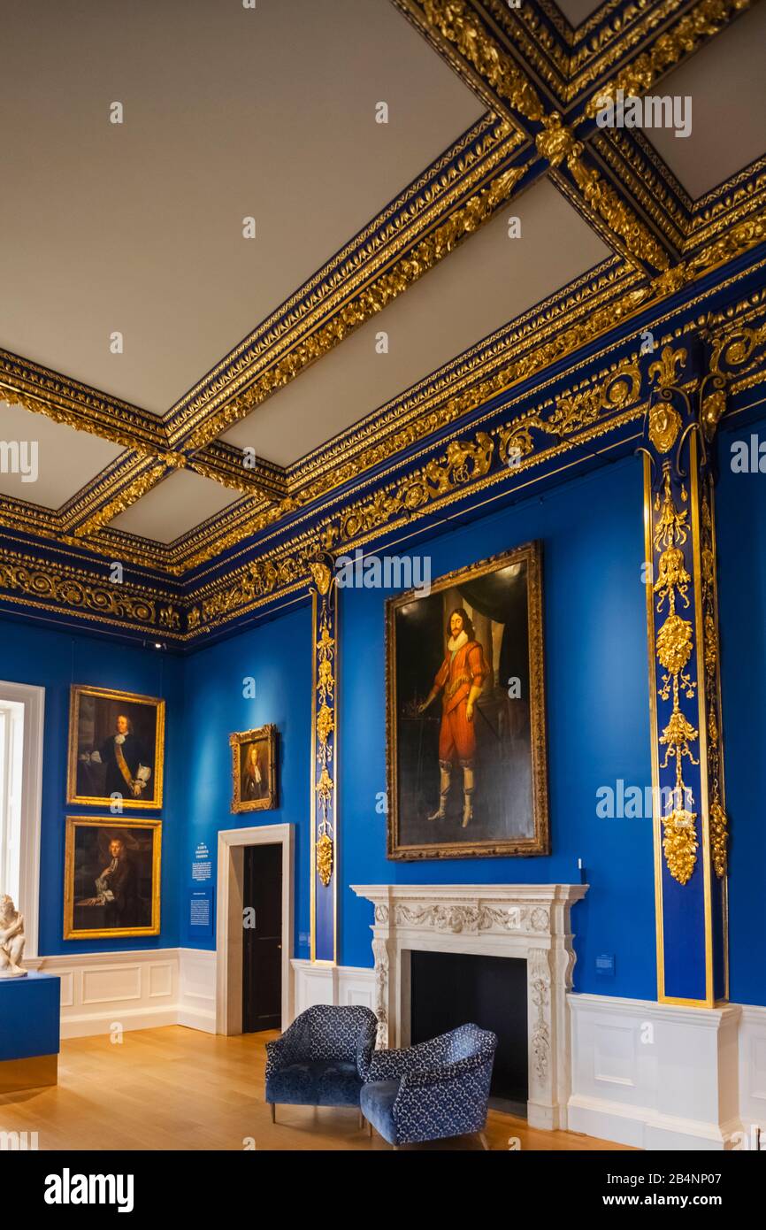 England, London, Greenwich, Queen's House Museum and Art Gallery, The King's Presence Chamber Stock Photo