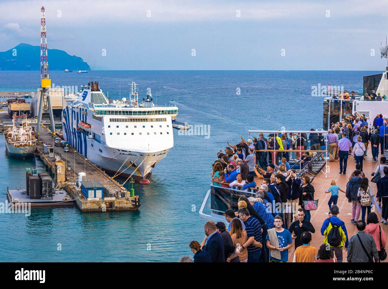 Italy, Genova City, Ship Stock Photo