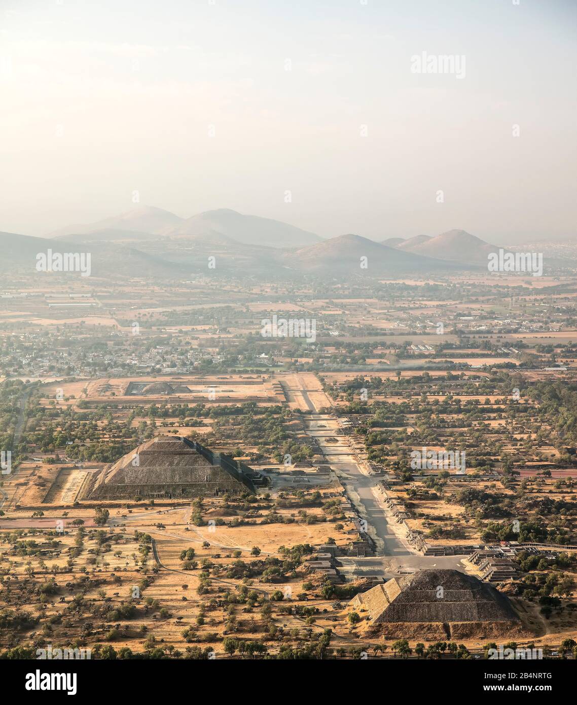 Pyramids at Teotihuacan, Mexico Stock Photo