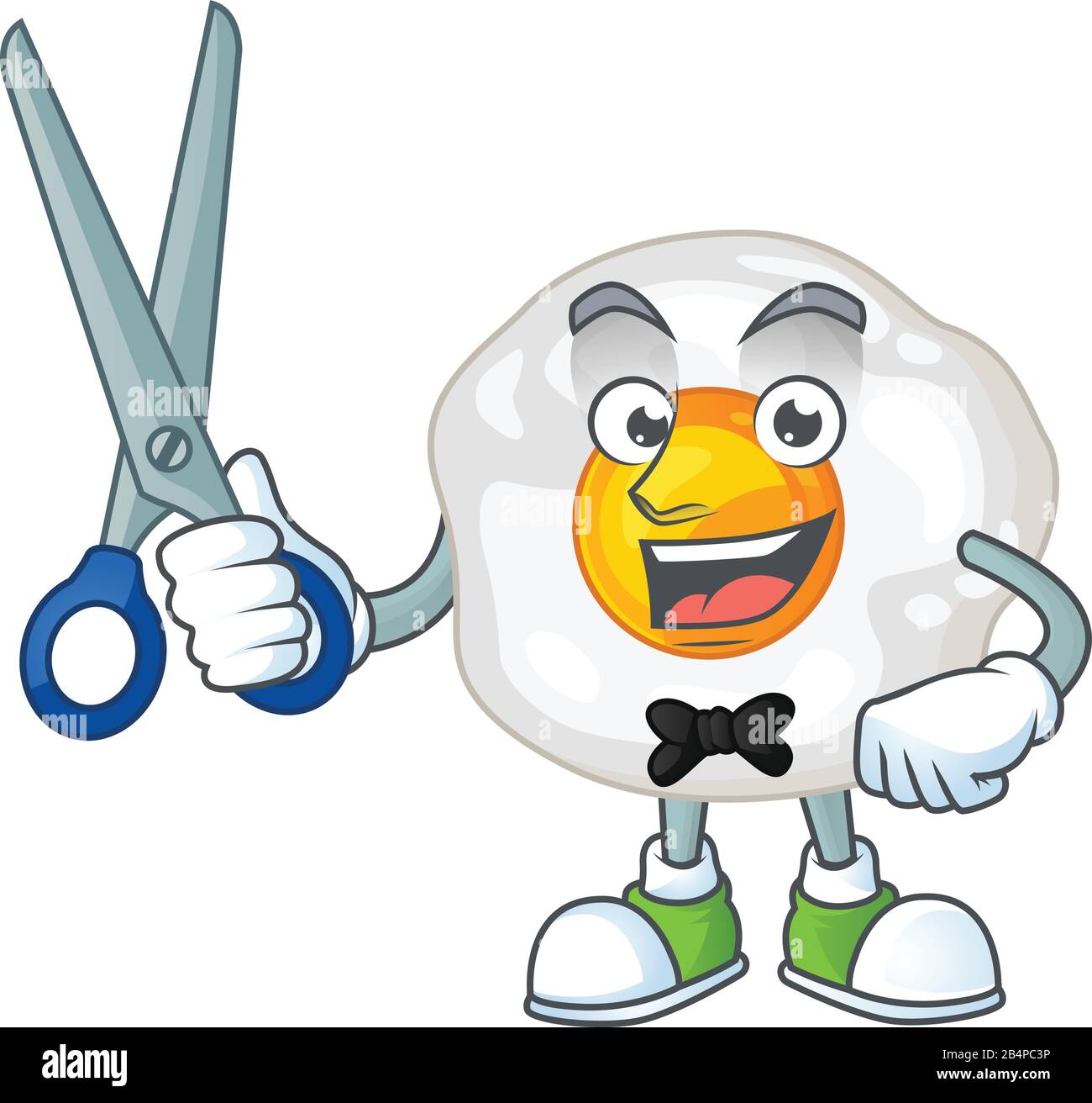 Cool Barber fried egg mascot design style Stock Vector Image & Art - Alamy