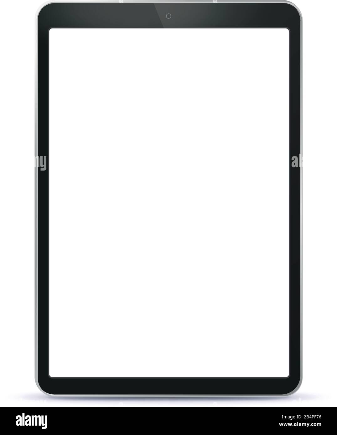 Black Tablet Computer With Blank Screen Vector Illustration Stock Vector