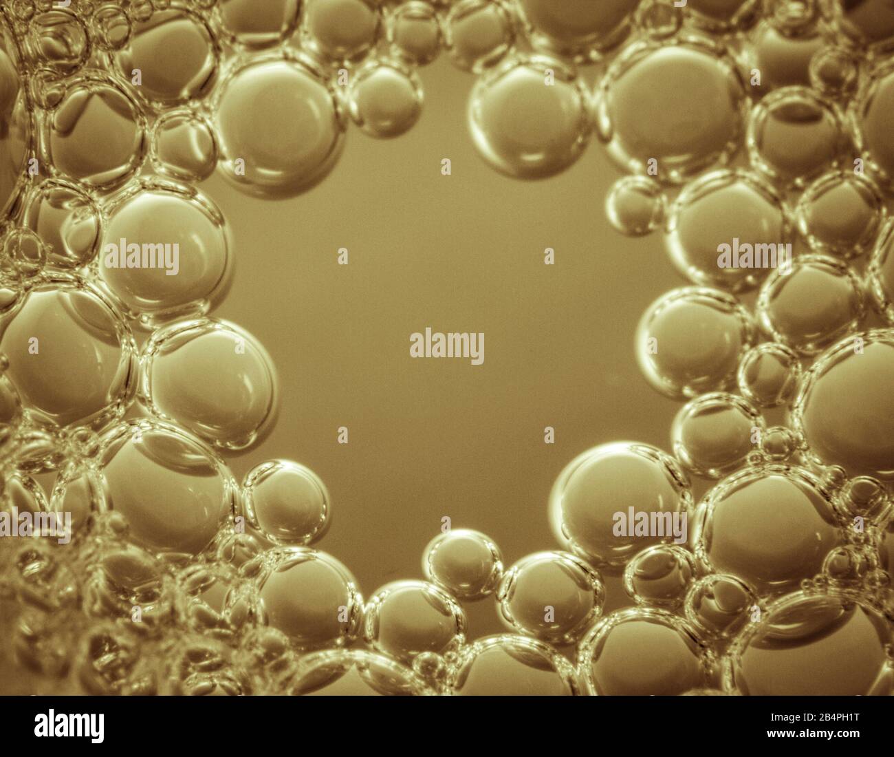 Macro shots soapy water bubbles close-up Stock Photo