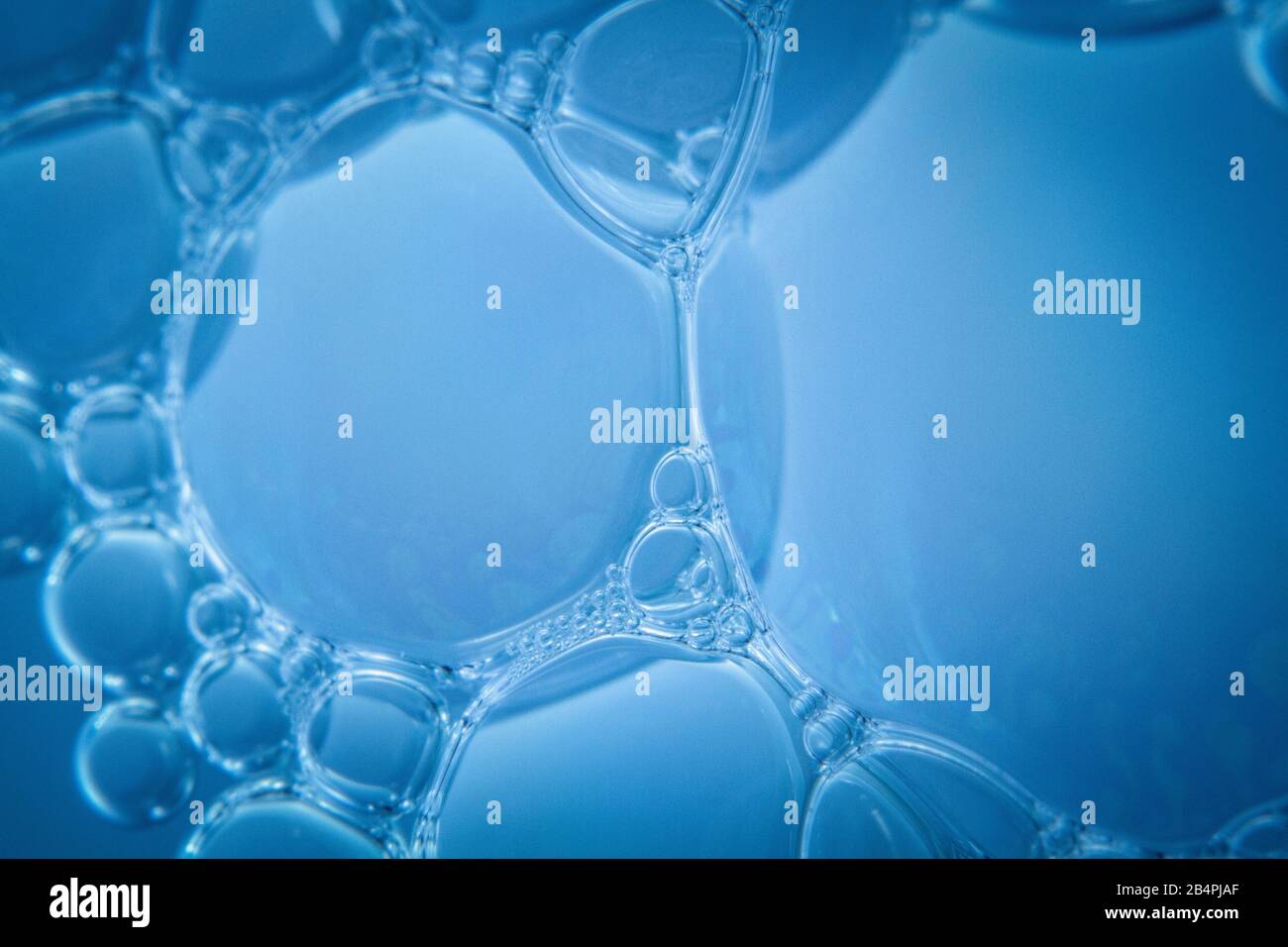 Macro shots soapy water bubbles close-up Stock Photo