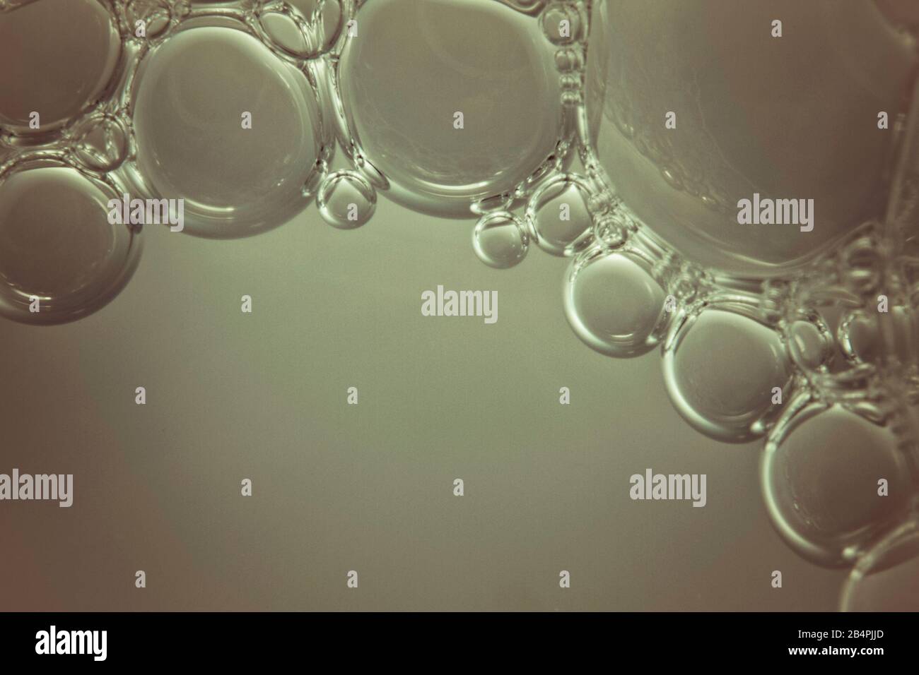 Macro shots soapy water bubbles close-up Stock Photo