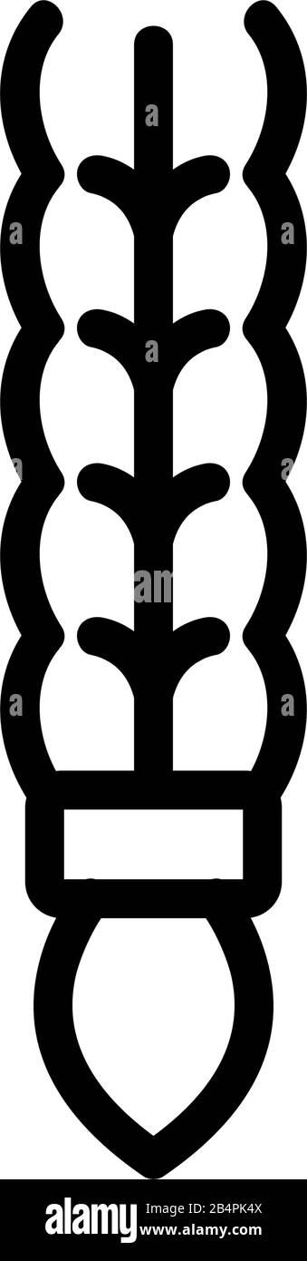 braid icon vector. Isolated contour symbol illustration Stock Vector ...