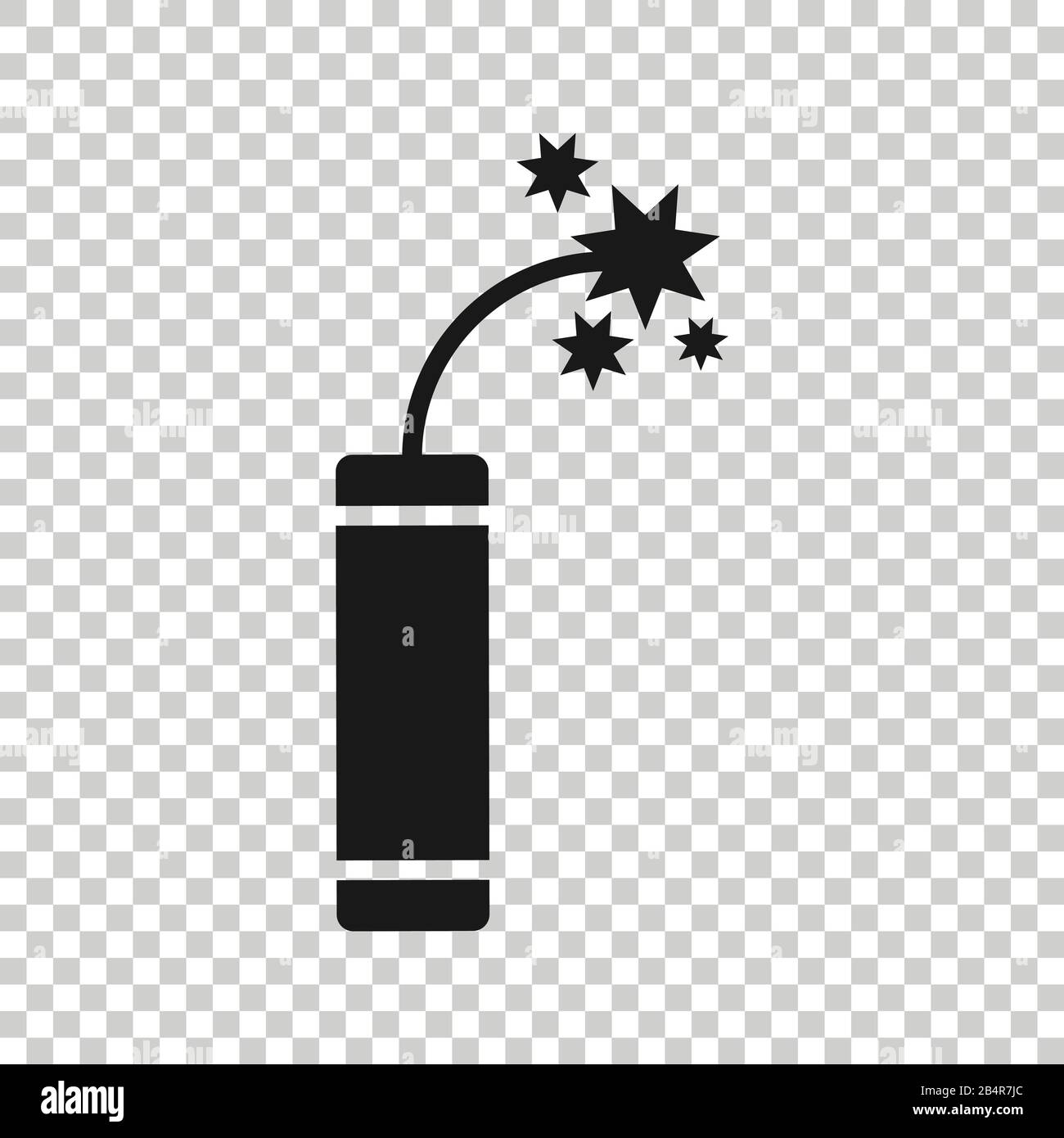 Bomb icon in flat style. Dynamite vector illustration on white isolated background. C4 tnt business concept. Stock Vector