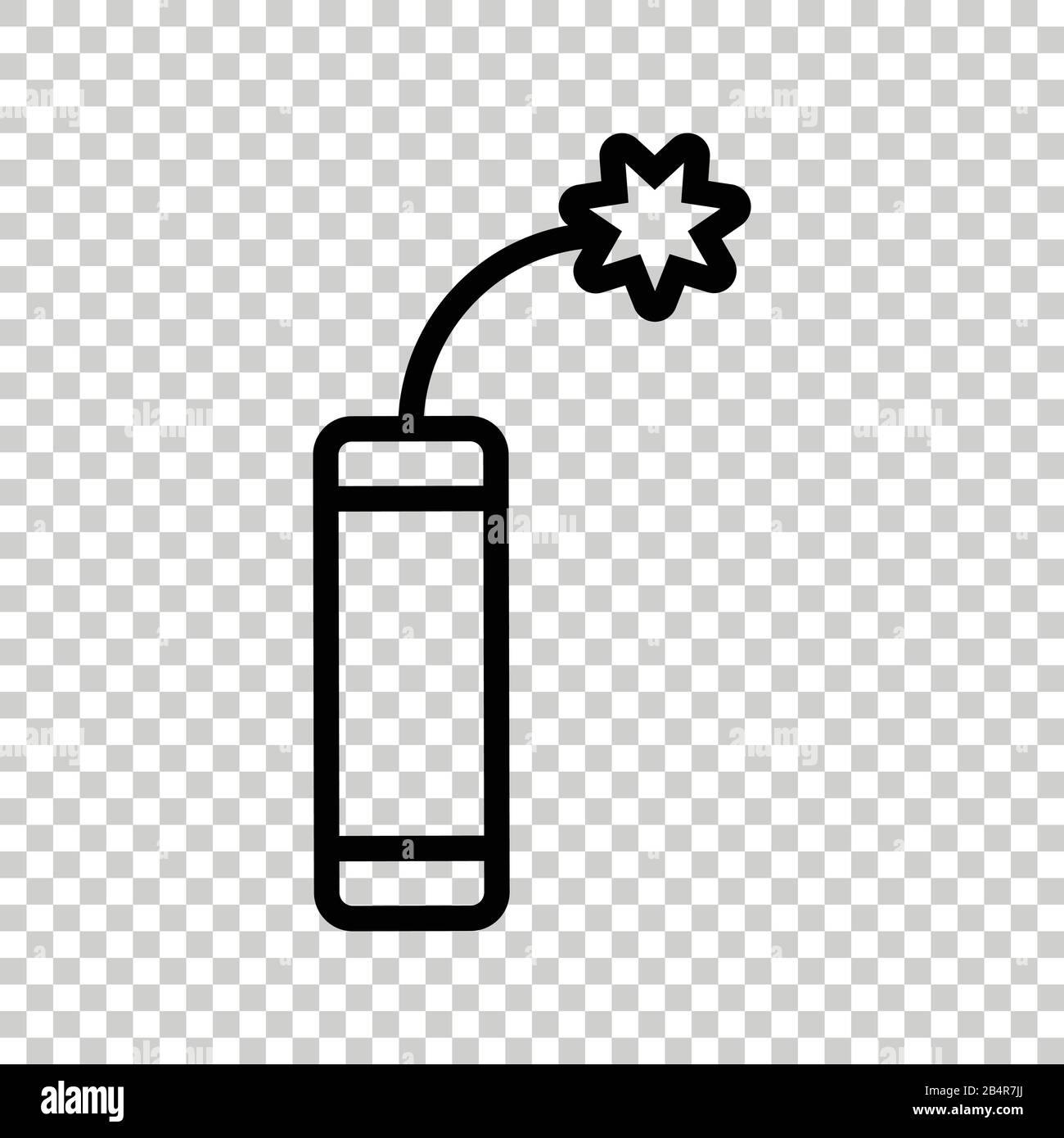 Bomb icon in flat style. Dynamite vector illustration on white isolated ...