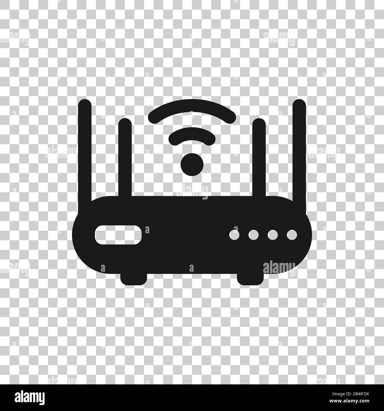 Wifi router icon in flat style. Broadband vector illustration on white  isolated background. Internet connection business concept Stock Vector  Image & Art - Alamy