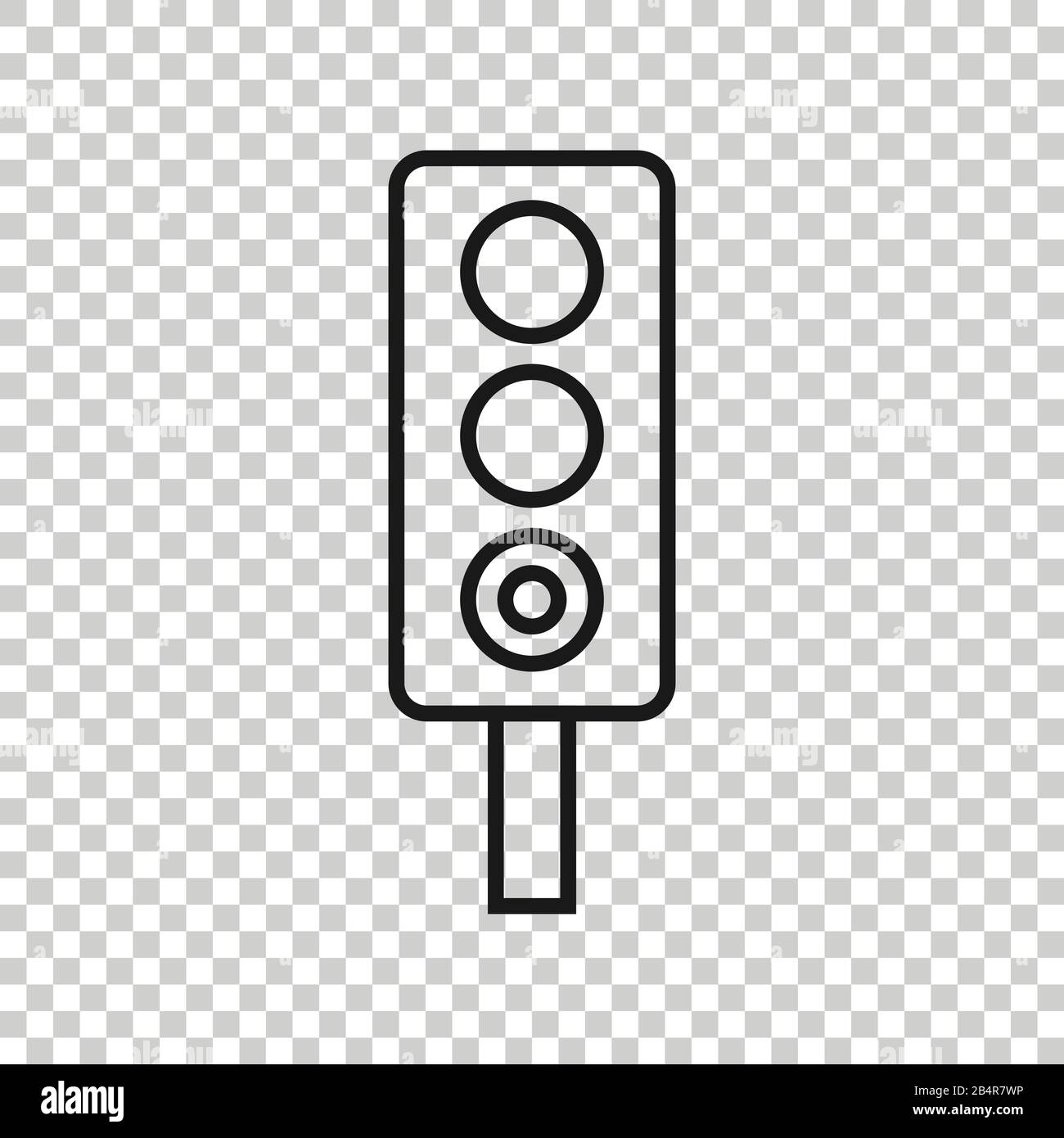 Semaphore icon in flat style. Traffic light vector illustration on ...