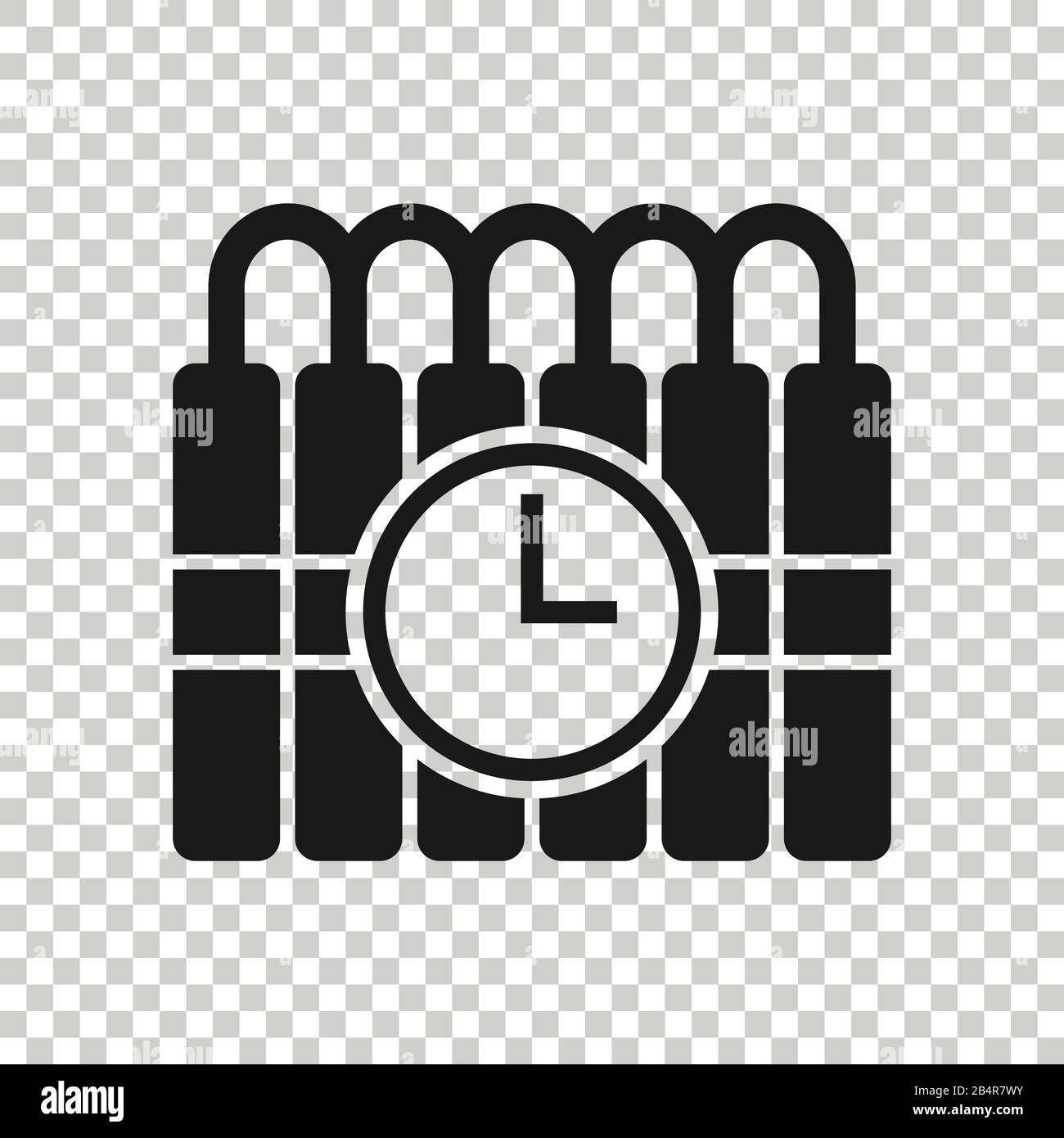 Bomb icon in flat style. Dynamite vector illustration on white isolated ...