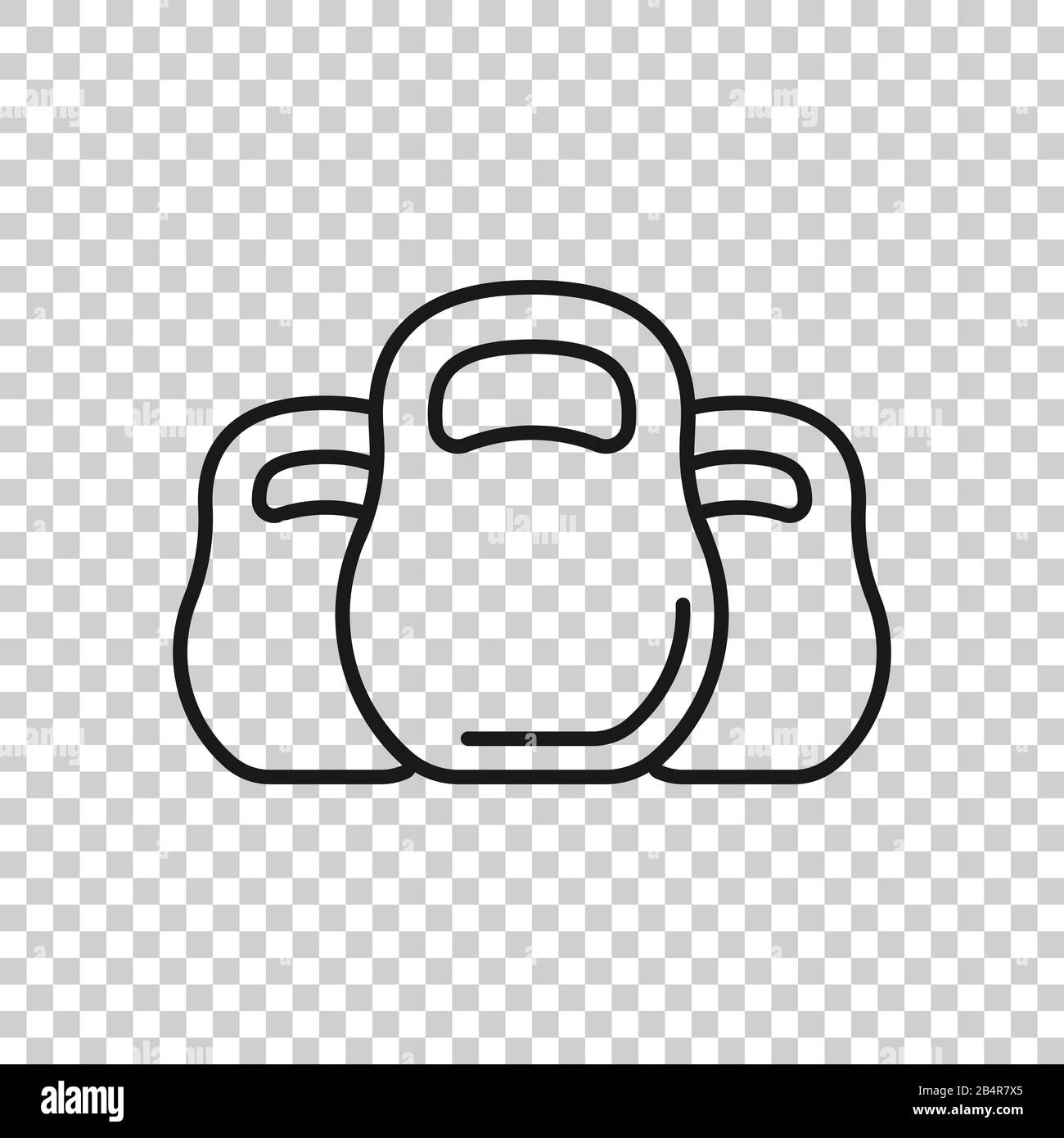 Kettlebell icon in flat style. Barbell sport equipment vector ...