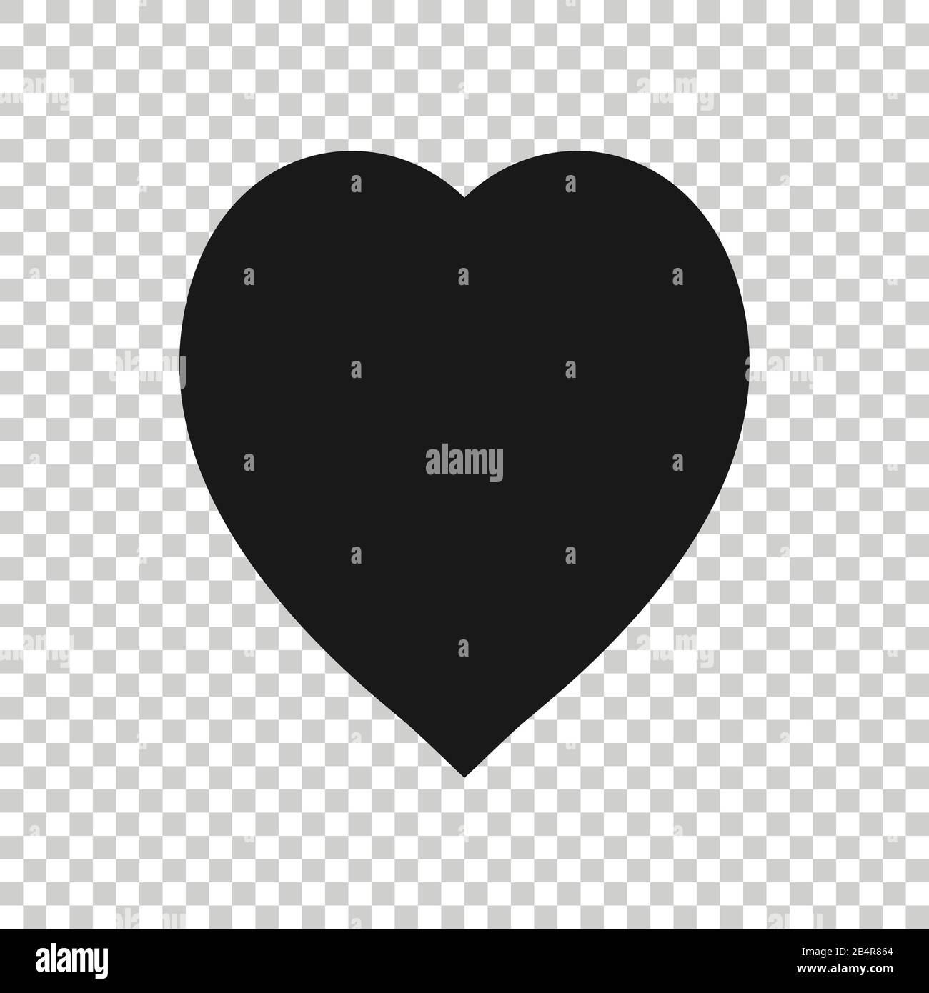 Heart icon in flat style. Love vector illustration on white isolated ...