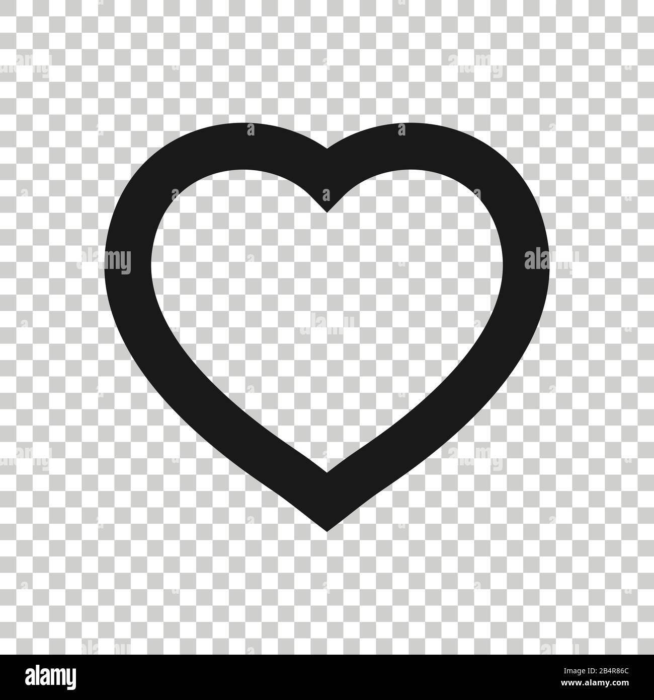 Heart icon in flat style. Love vector illustration on white isolated ...