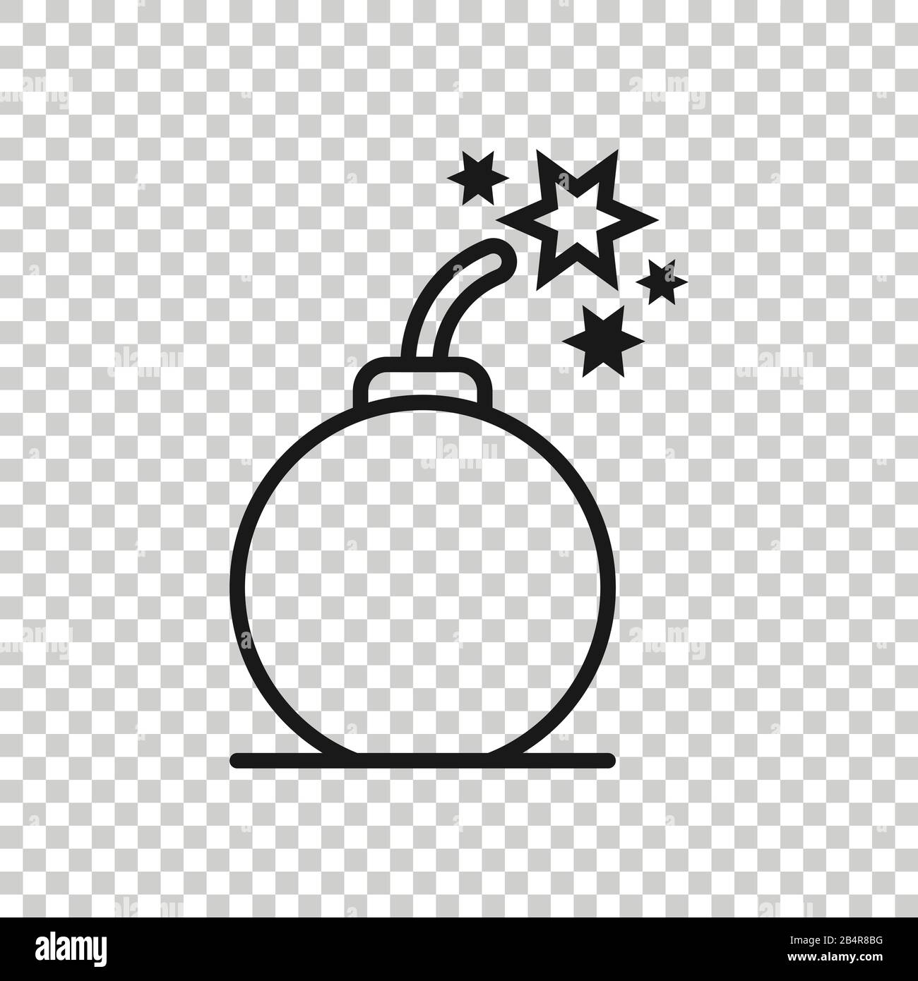 Bomb icon in flat style. Dynamite vector illustration on white isolated ...