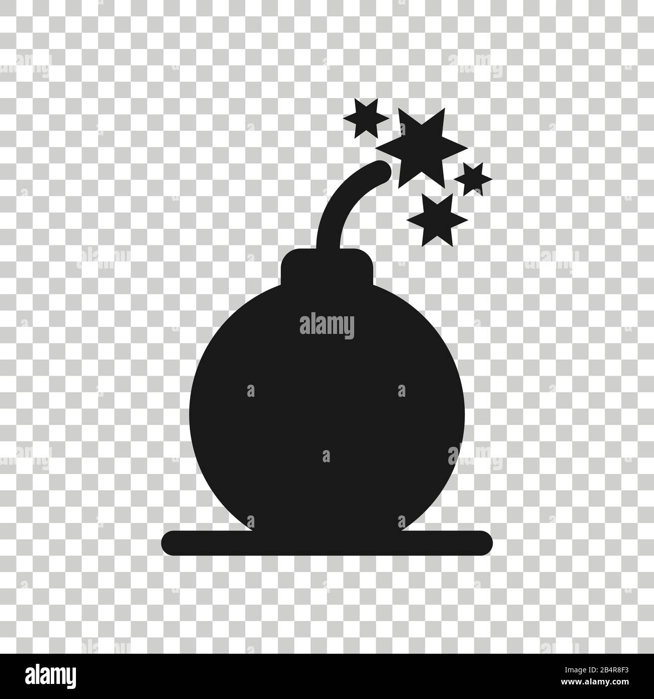 Bomb icon in flat style. Dynamite vector illustration on white isolated background. C4 tnt business concept. Stock Vector