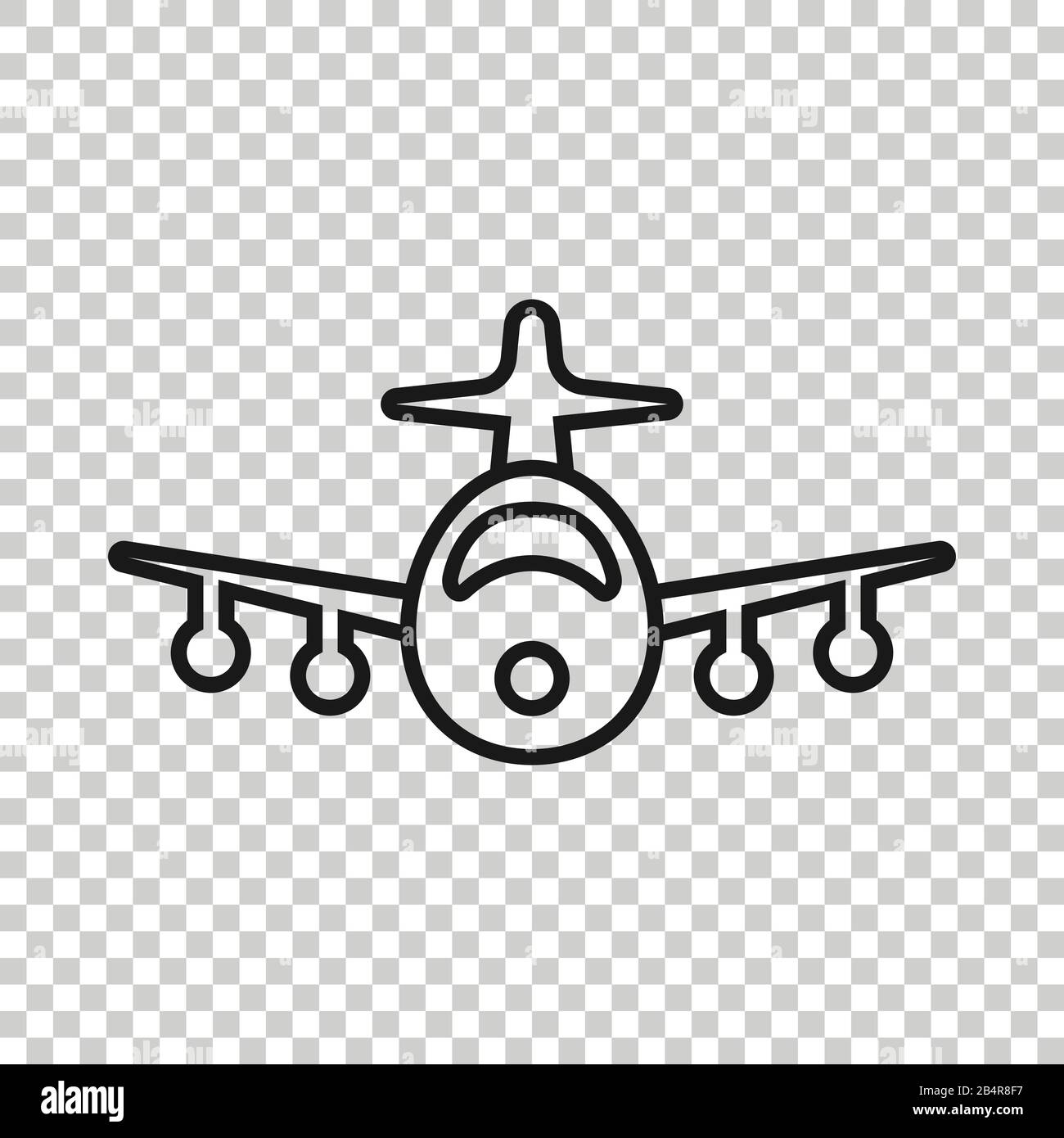 Plane icon in flat style. Airplane vector illustration on white ...