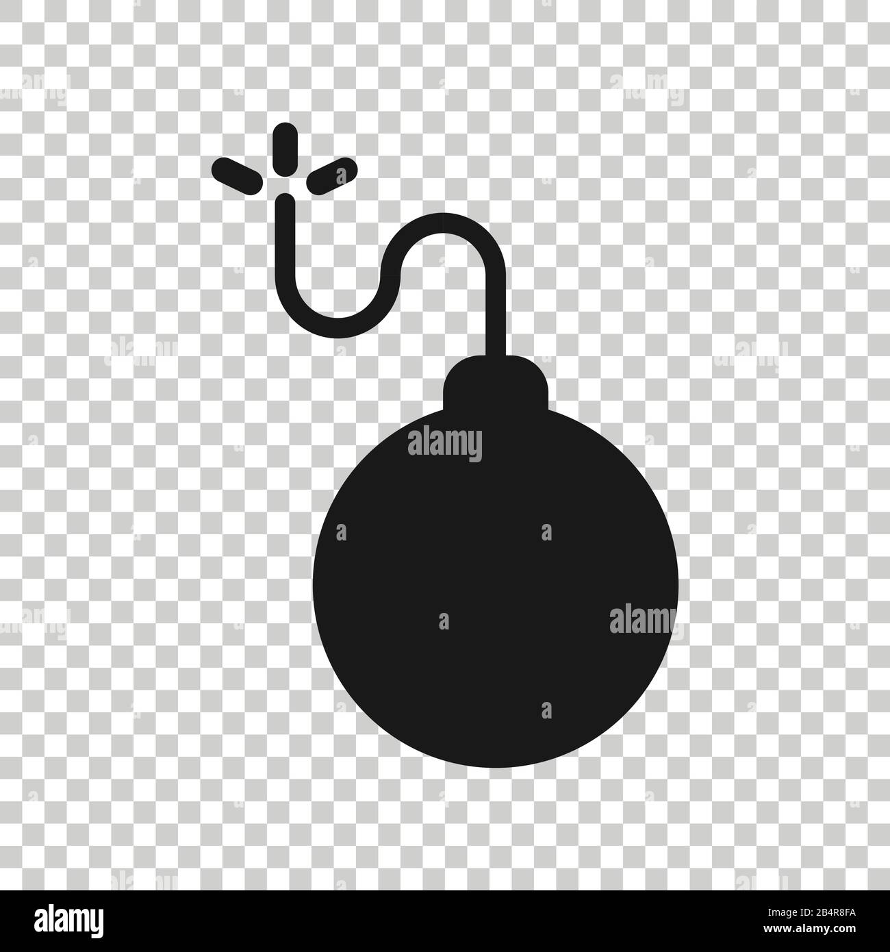 Bomb icon in flat style. Dynamite vector illustration on white isolated ...