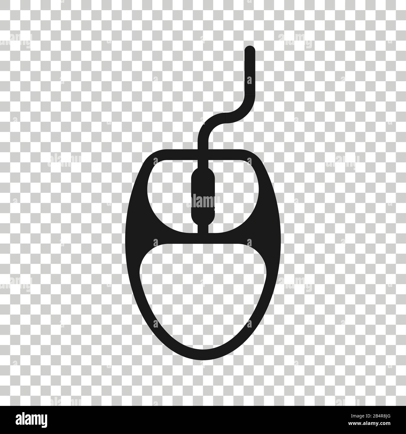 Computer mouse icon in flat style. Cursor vector illustration on white ...
