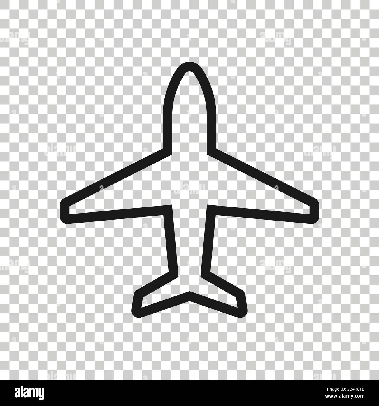 Plane icon in flat style. Airplane vector illustration on white ...