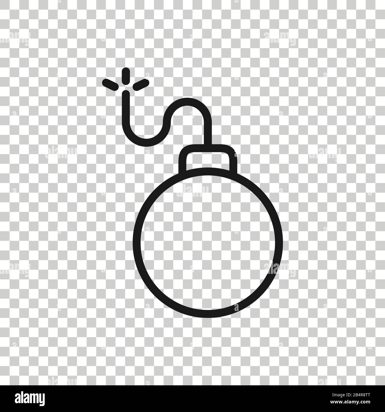 Bomb icon in flat style. Dynamite vector illustration on white isolated ...