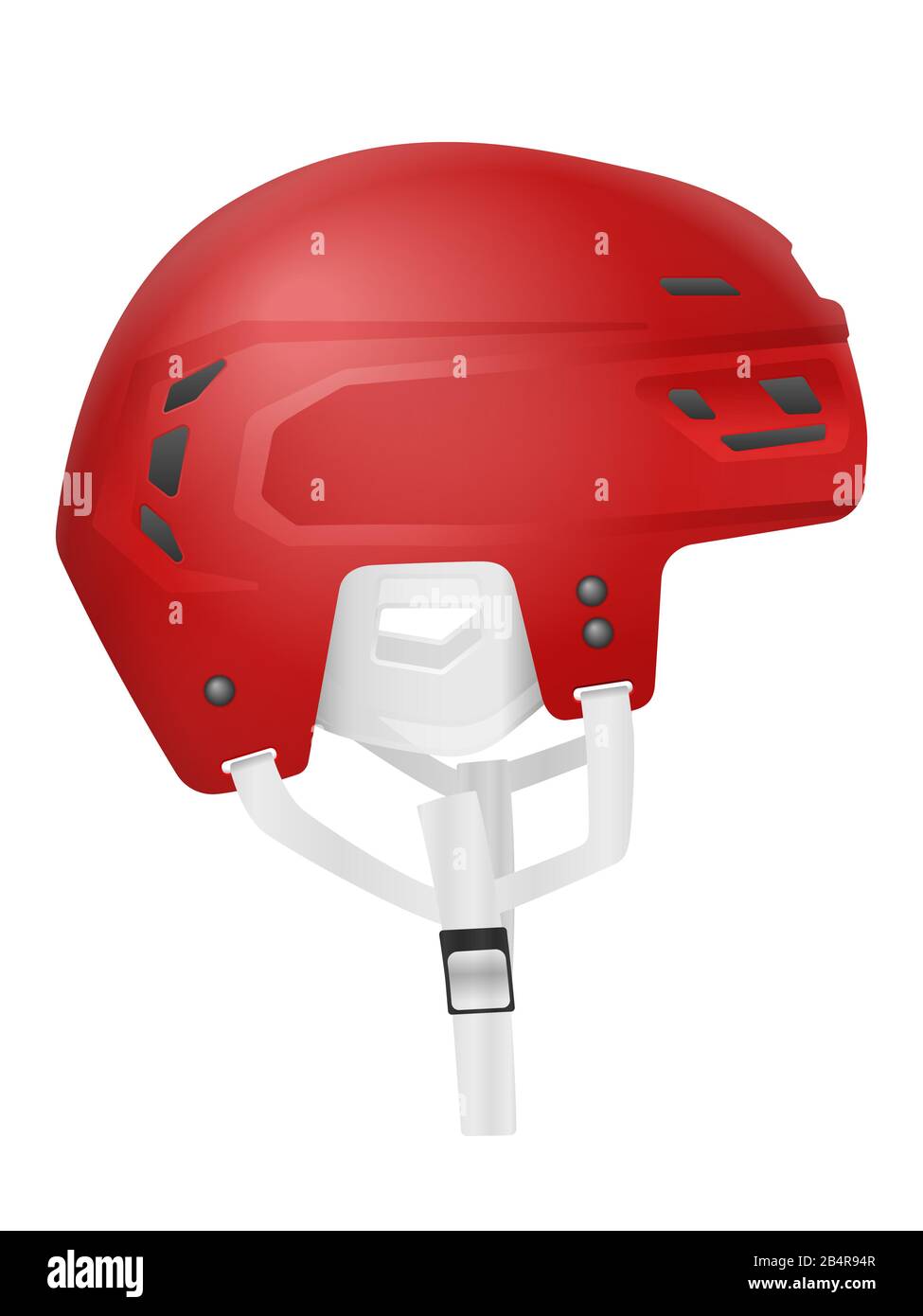 Hockey helmet on a white background. Vector illustration Stock Photo