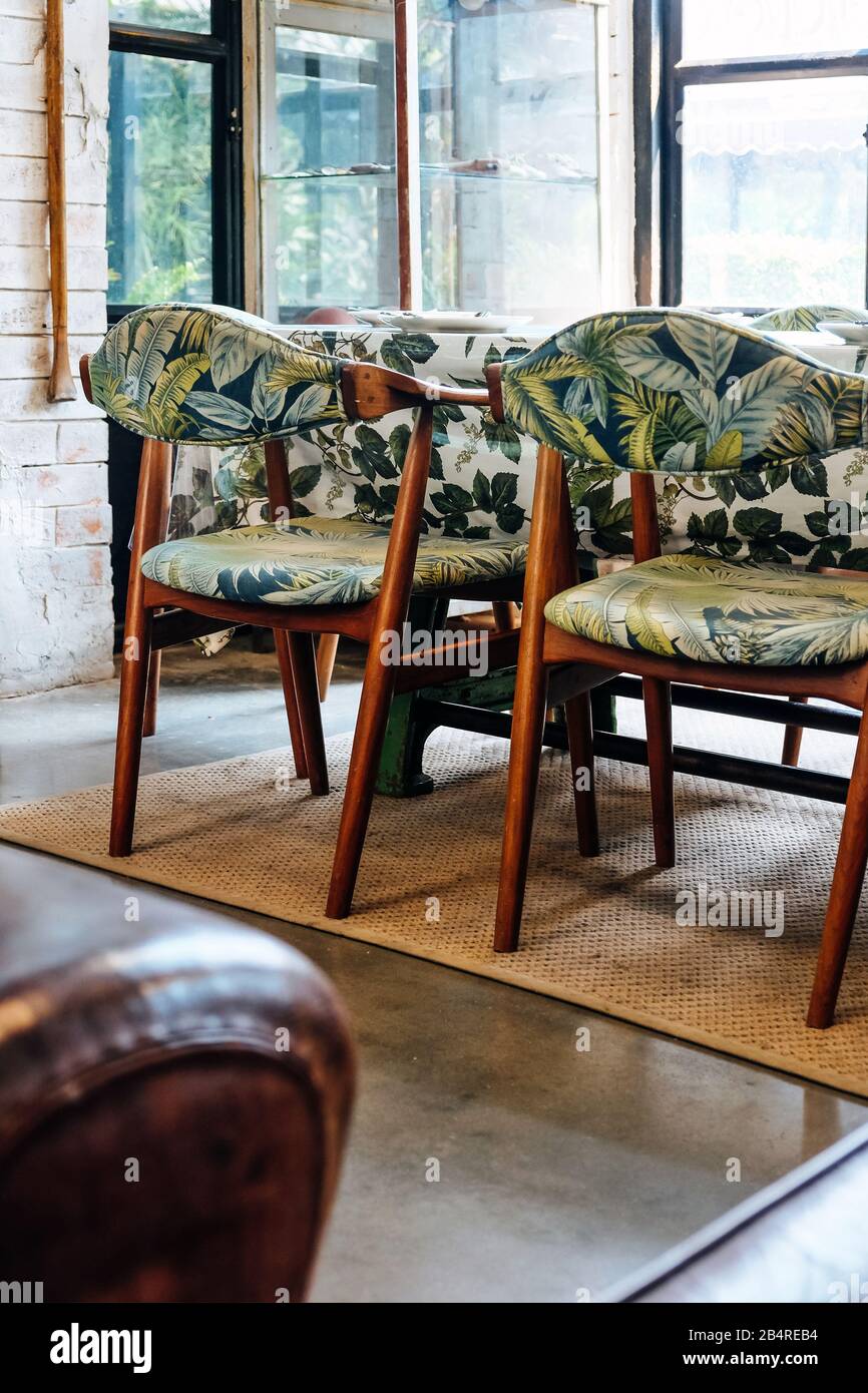 Interior of Scandinavian style dining room background Stock Photo - Alamy