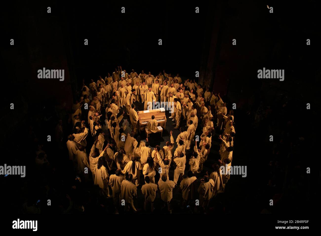 Kanye West Sunday Service showduring Paris Fashion Week fallwinter 20-21 Stock Photo
