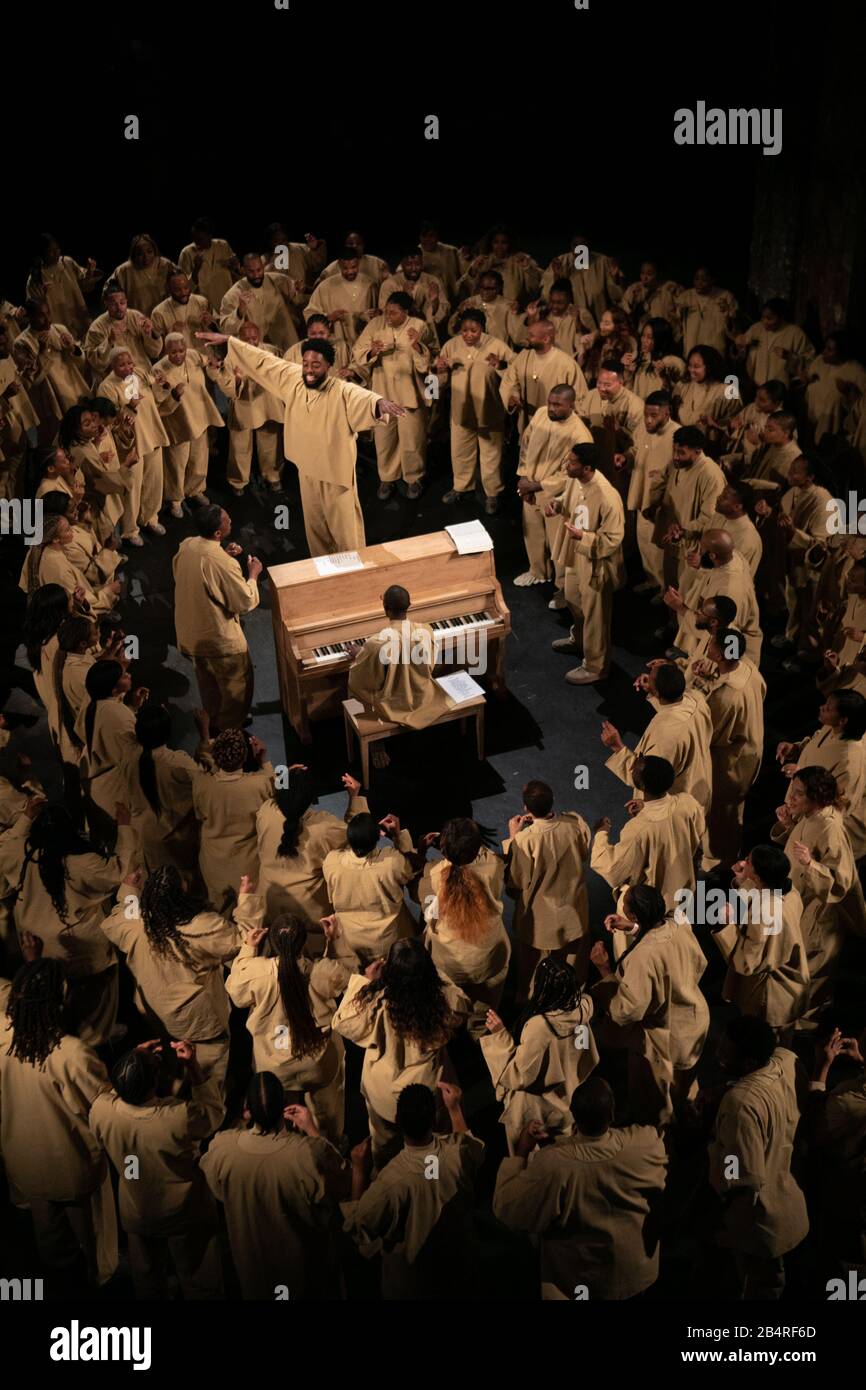 Kanye West Sunday Service showduring Paris Fashion Week fallwinter 20-21 Stock Photo
