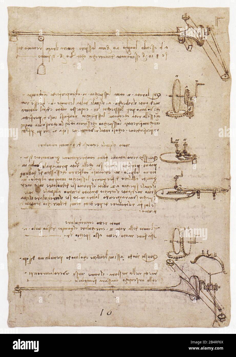 Leonardo da Vinci. Machine for fabricating concave mirrors. 1503-1505 ...