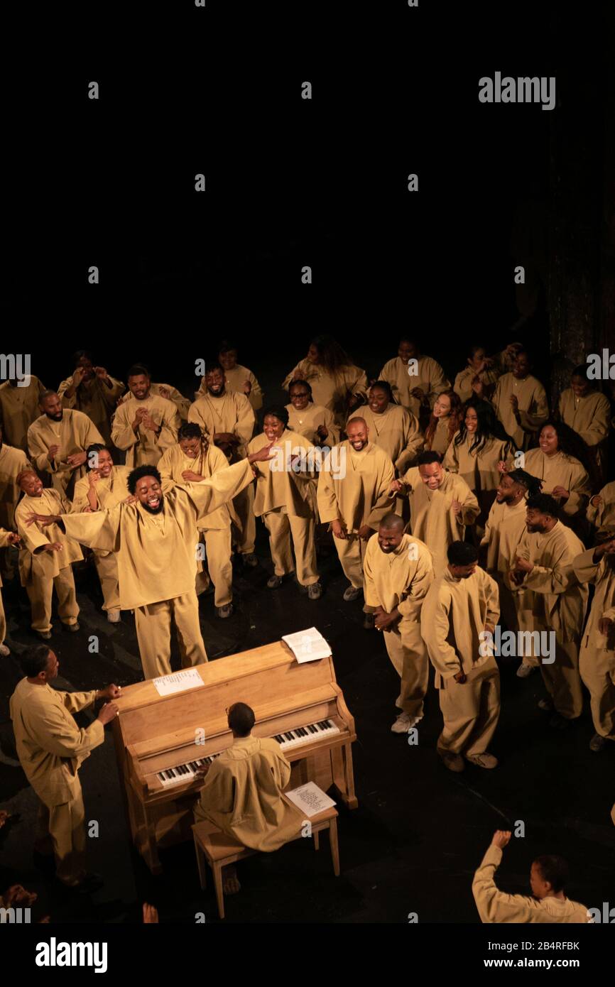 Kanye West Sunday Service showduring Paris Fashion Week fallwinter 20-21 Stock Photo