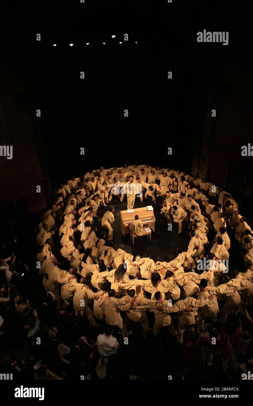 Kanye West Sunday Service showduring Paris Fashion Week fallwinter 20-21 Stock Photo