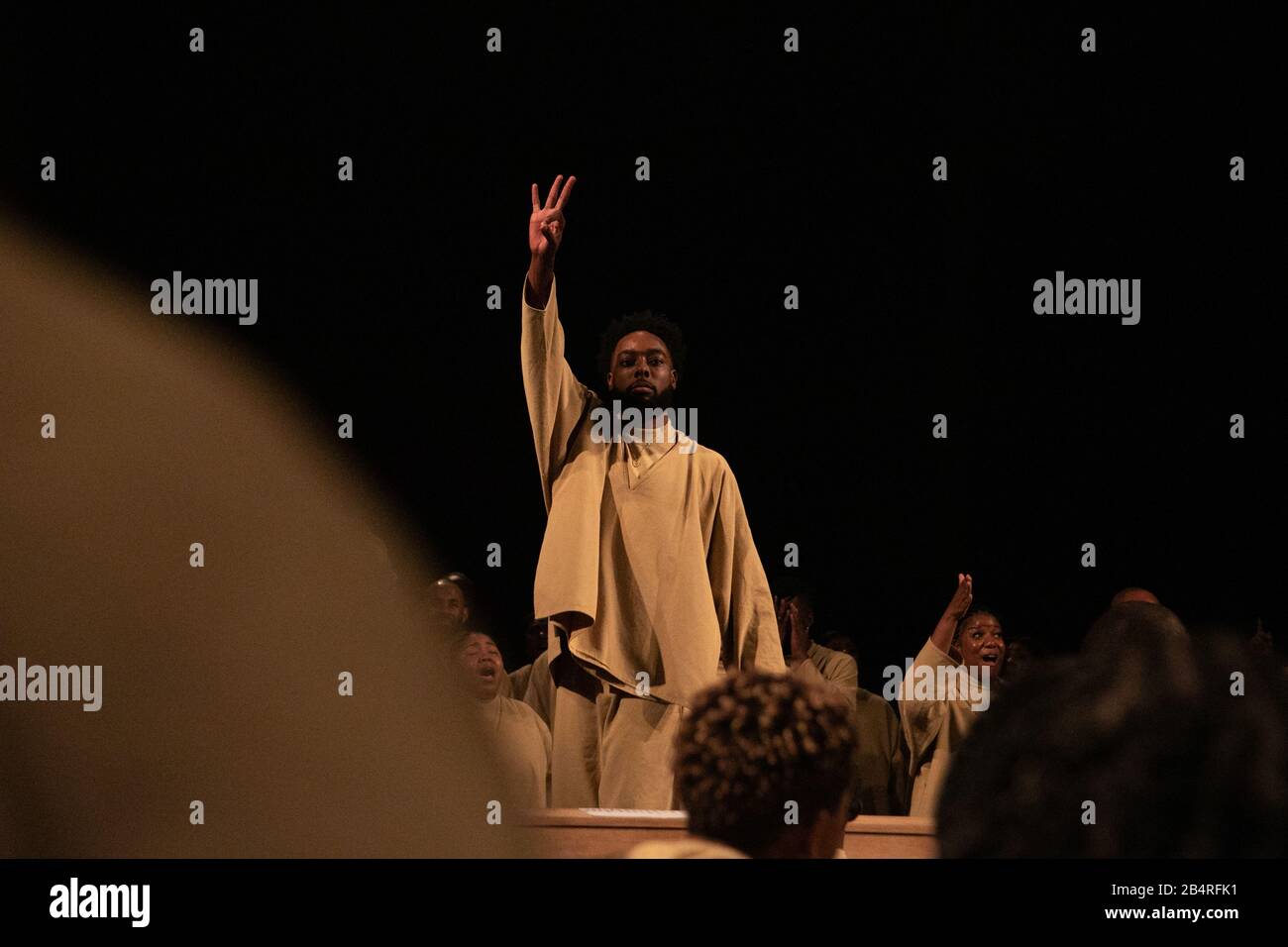 Kanye West Sunday Service showduring Paris Fashion Week fallwinter 20-21 Stock Photo