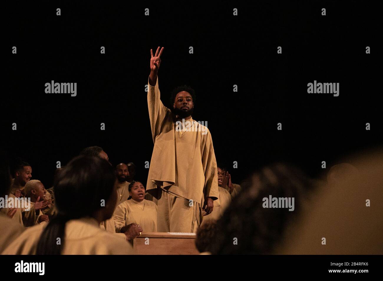 Kanye West Sunday Service showduring Paris Fashion Week fallwinter 20-21 Stock Photo
