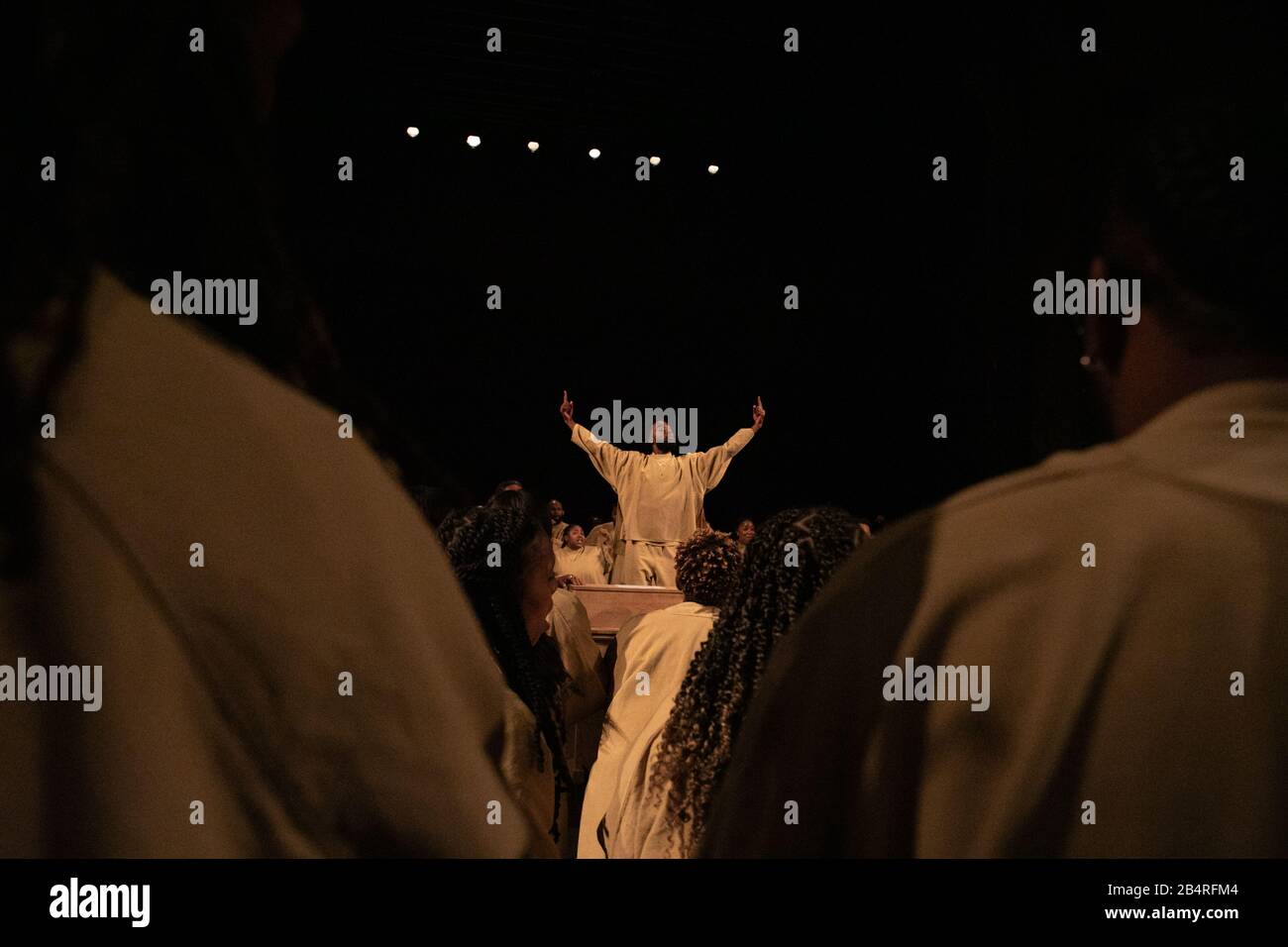 Kanye West Sunday Service showduring Paris Fashion Week fallwinter 20-21 Stock Photo