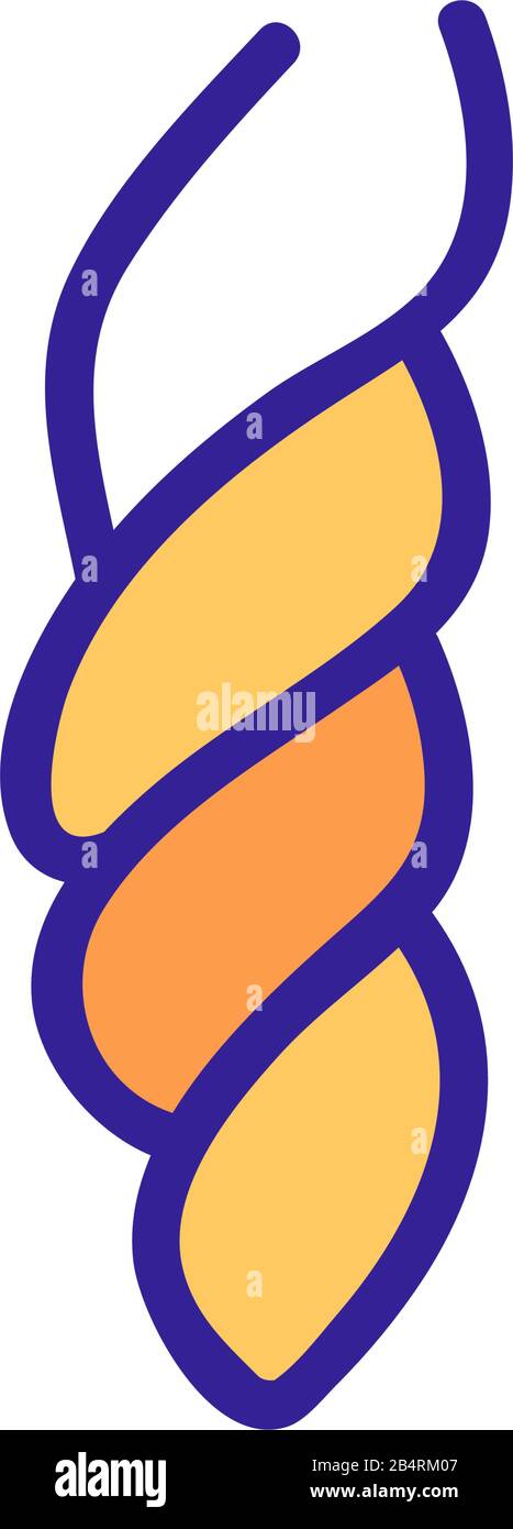 braid icon vector. Isolated contour symbol illustration Stock Vector ...