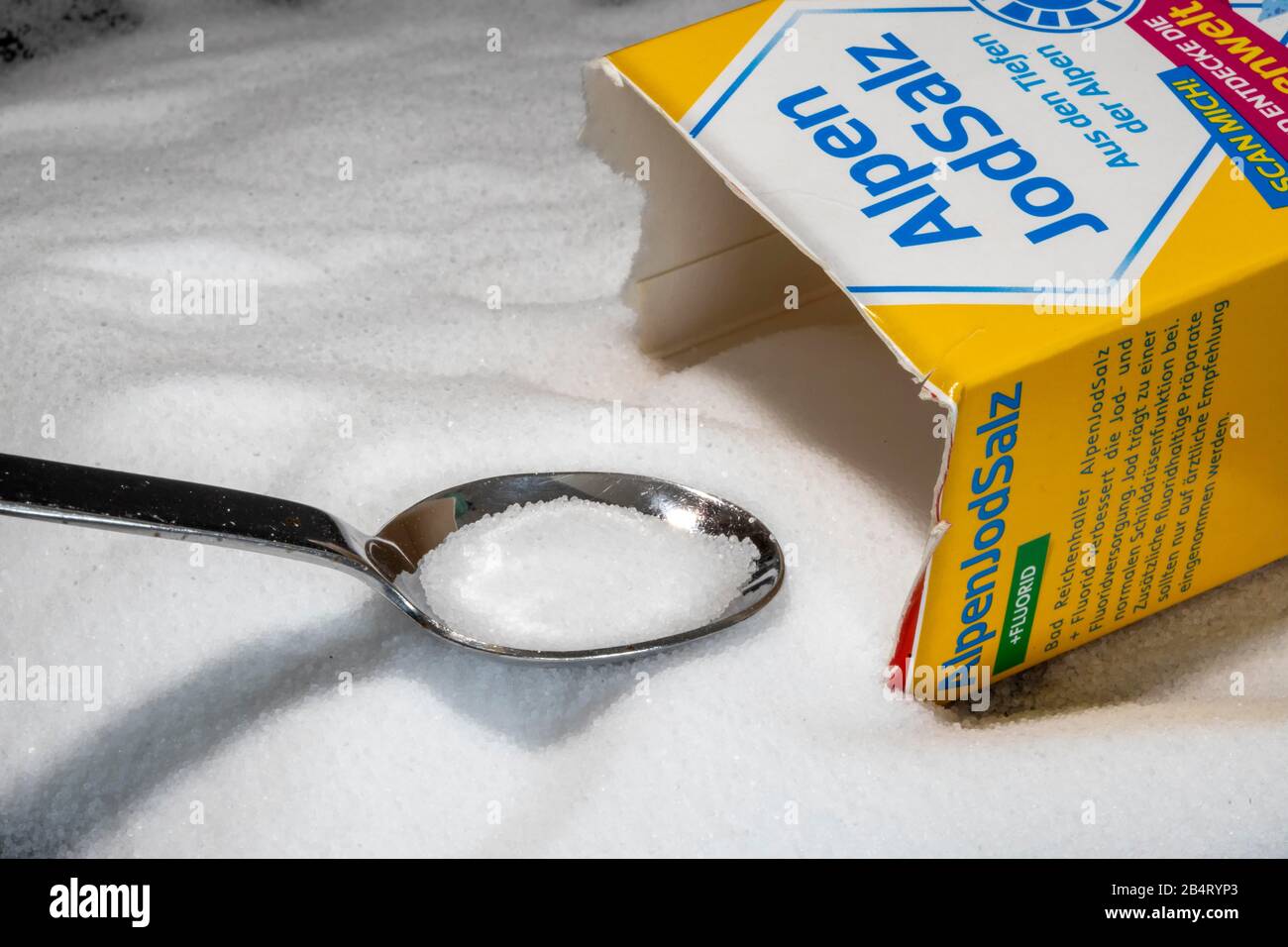 Iodized salt, normal table salt, enriched with iodine Stock Photo Alamy