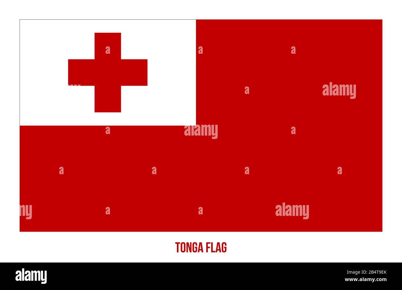 Tonga Flag Vector Illustration on White Background. Tonga National Flag Stock Photo Alamy