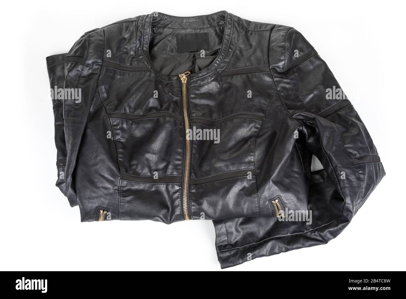 Leather biker jacket detail hi-res stock photography and images - Alamy