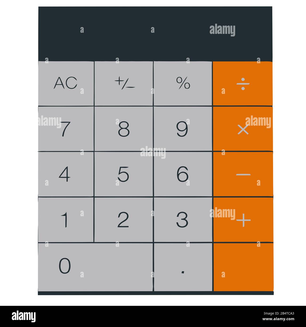 calculator object technology digital finance math display illustration