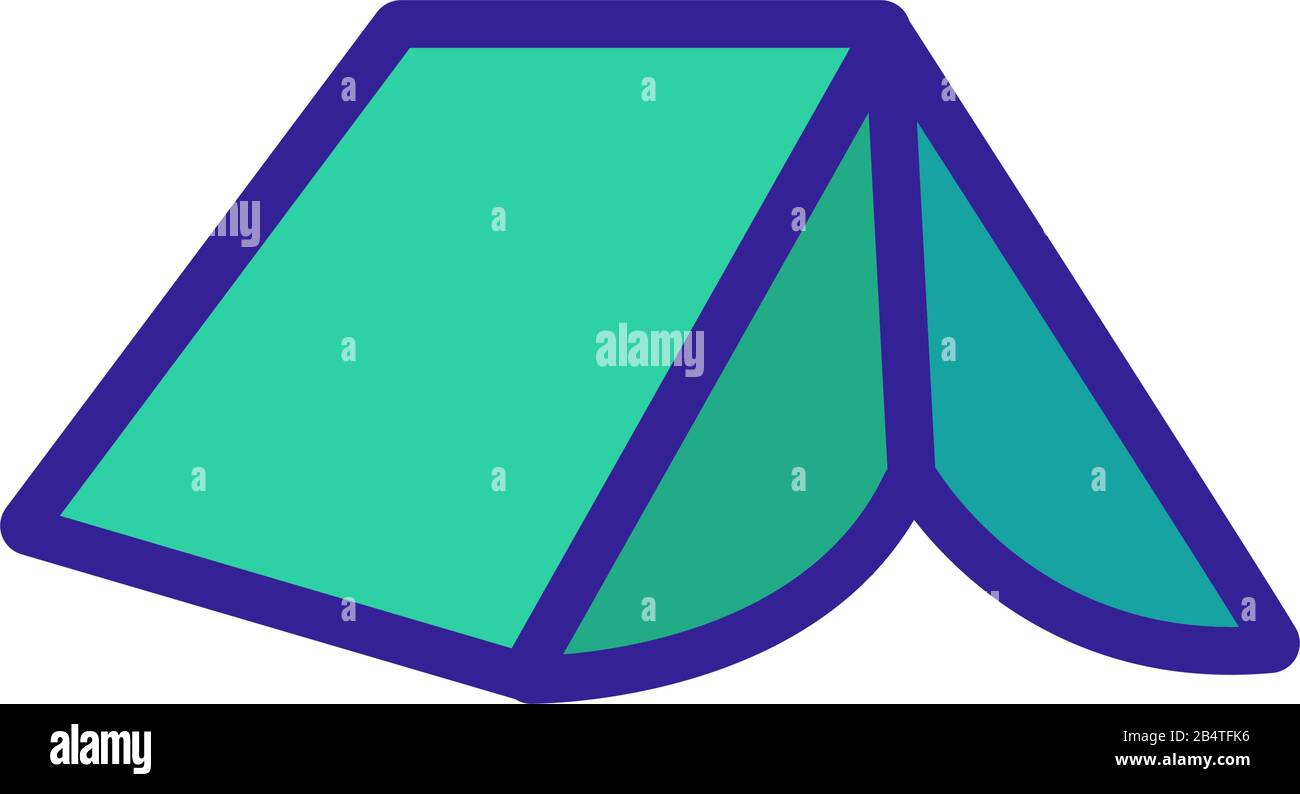 tent icon vector. Isolated contour symbol illustration Stock Vector ...