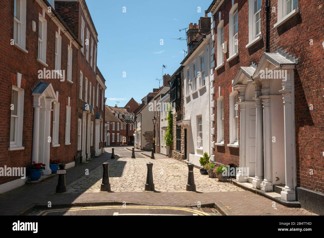 Market Street merging into Church Street in the old town part of Poole