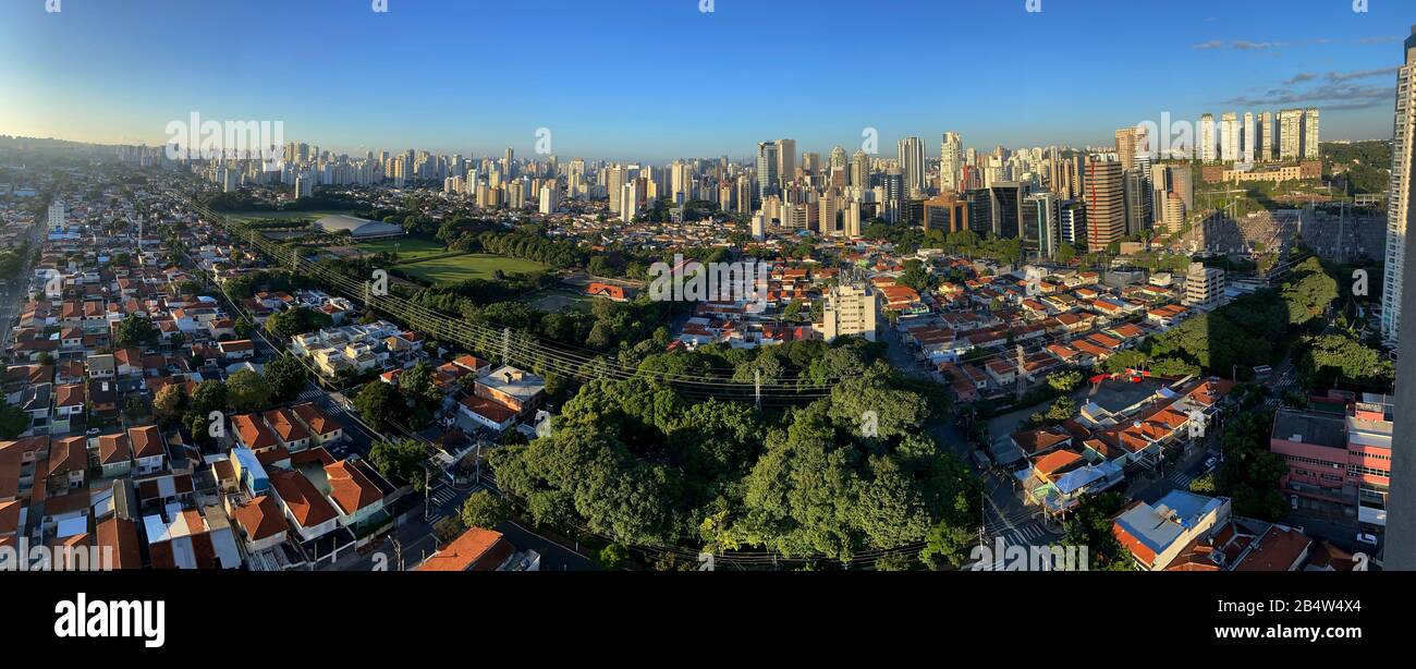 Panoramic view of the city of Sao Paulo, Brazil, South America. Stock Photo